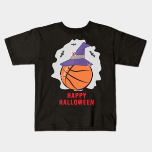 Happy Basketball Halloween - Funny Kids T-Shirt